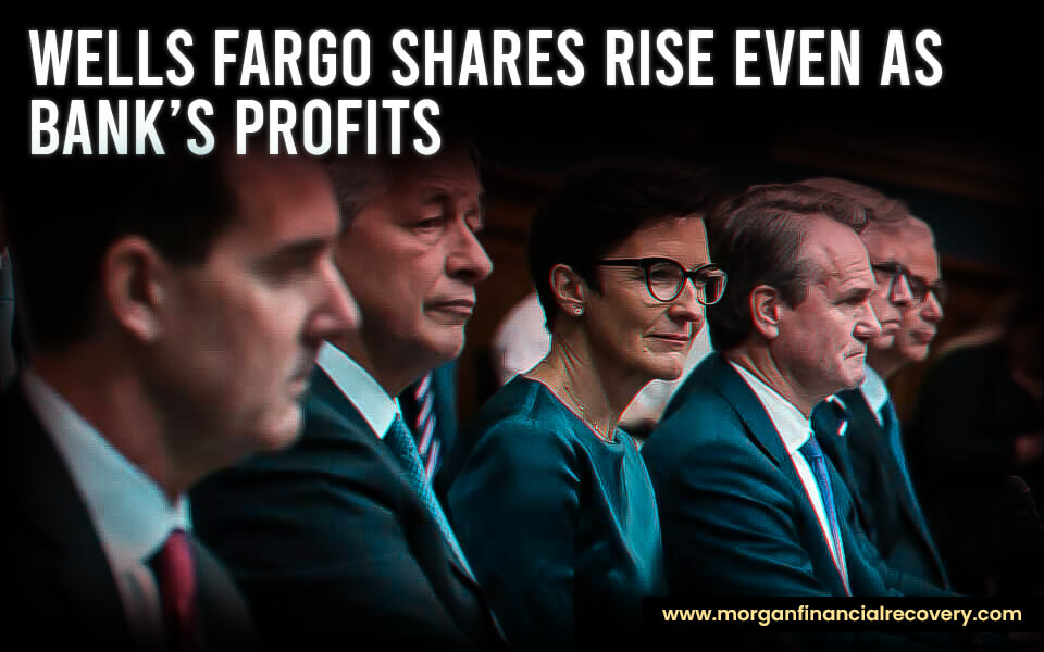 Wells Fargo shares rise even as bank’s profits